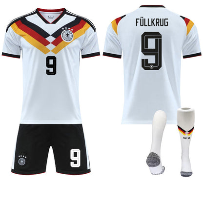 Children Football Jersey Set with Player Numbers