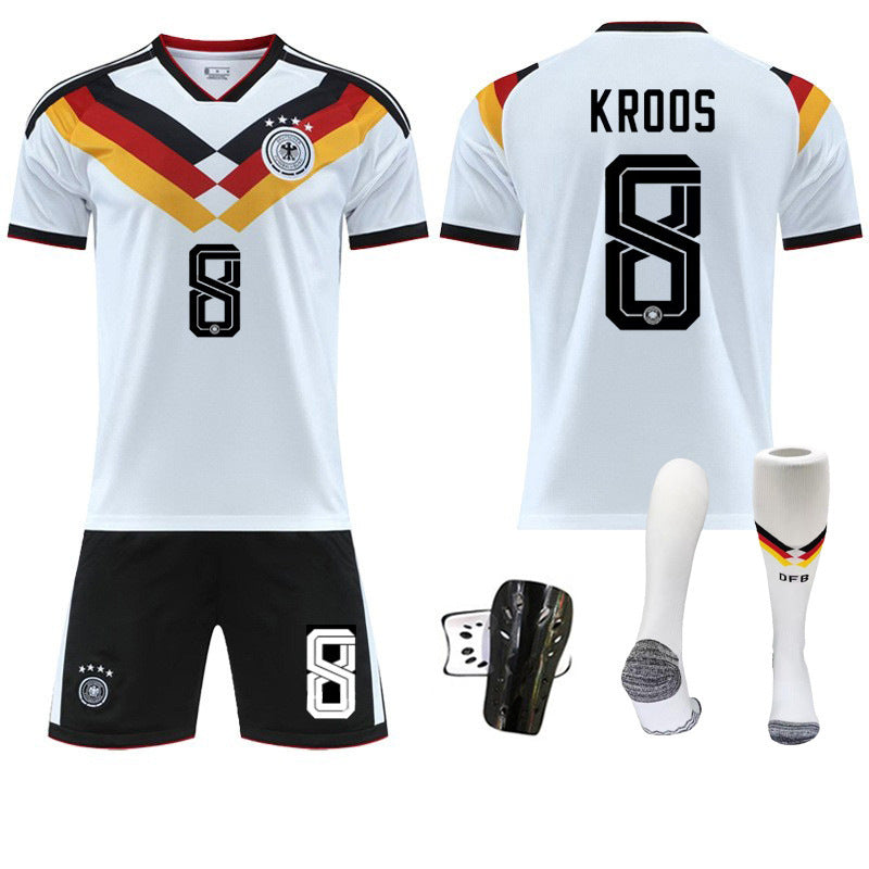 Children Football Jersey Set with Player Numbers
