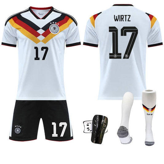 Children Football Jersey Set with Player Numbers