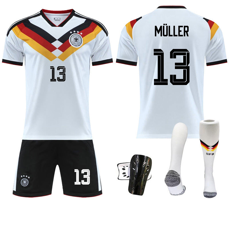 Children Football Jersey Set with Player Numbers