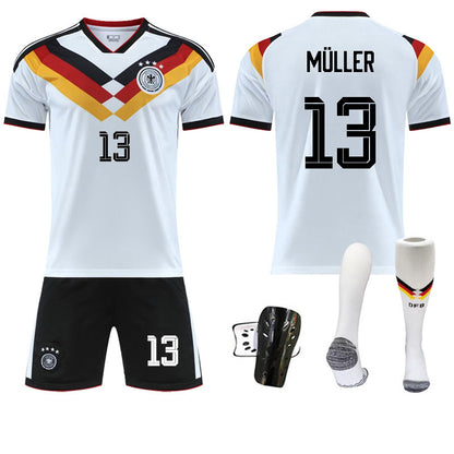 Children Football Jersey Set with Player Numbers
