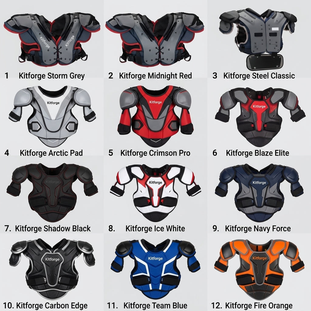 American Football Uniform Short Customizable Breathable Adjustable Anti Slip Football Shoulder Chest Protector