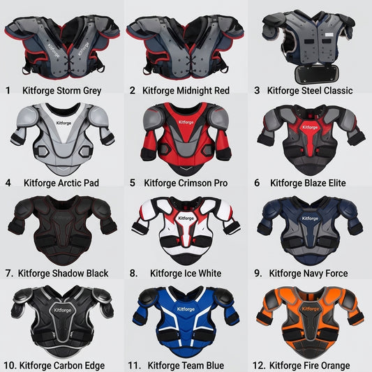 American Football Uniform Short Customizable Breathable Adjustable Anti Slip Football Shoulder Chest Protector