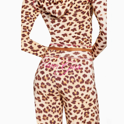 Women's Printed Hooded Tracksuit Set