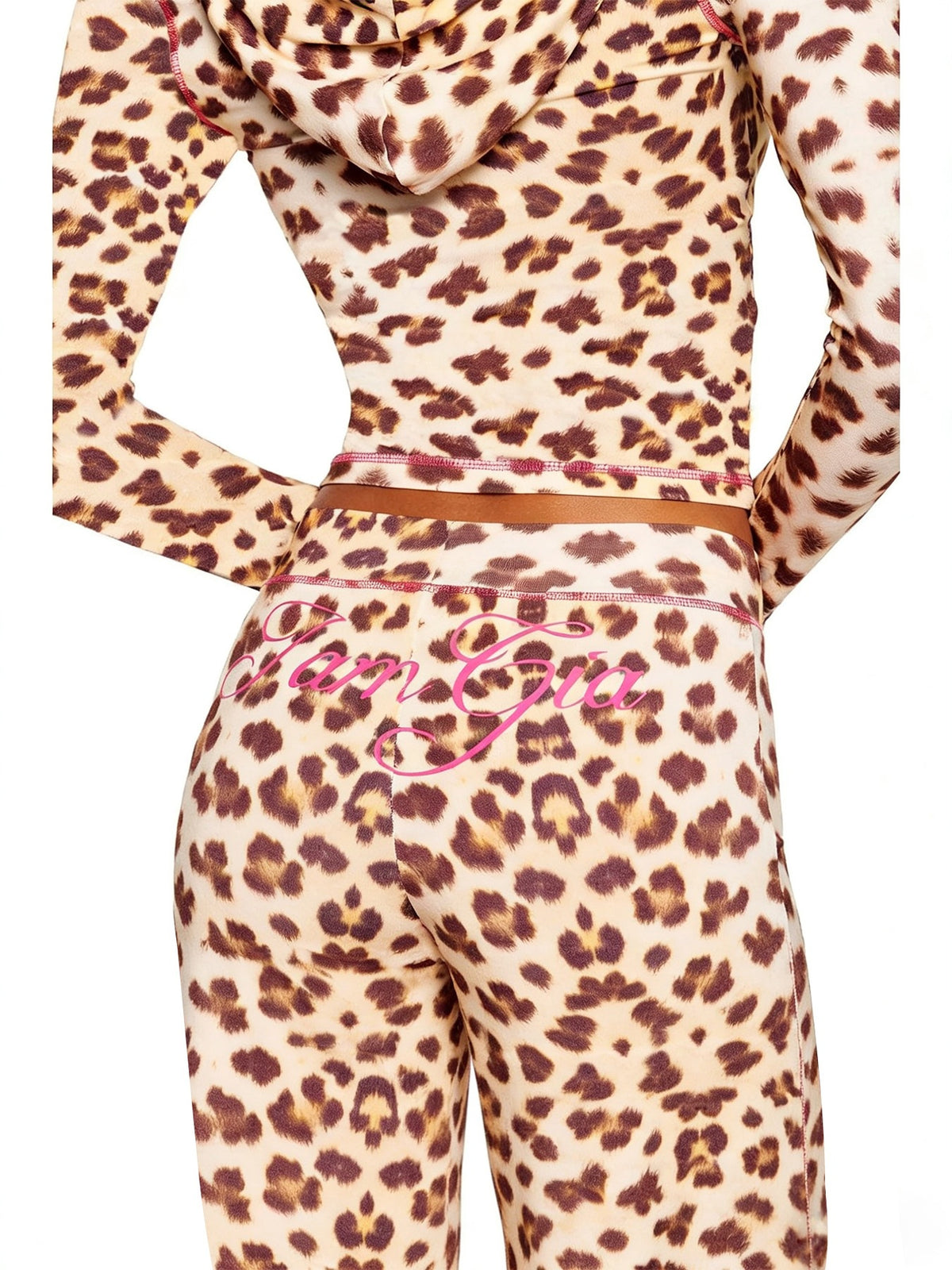 Women's Printed Hooded Tracksuit Set