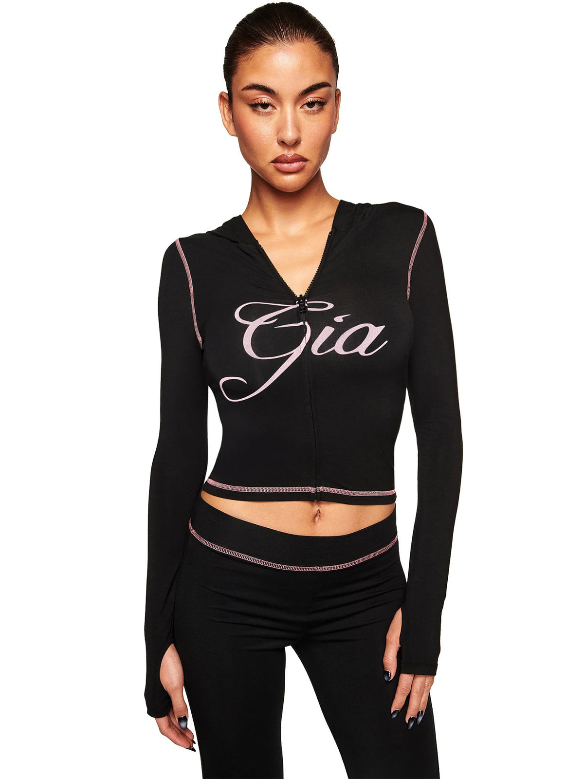 Women's Printed Hooded Tracksuit Set