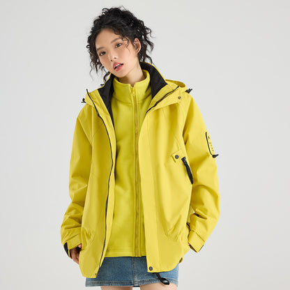 Three-in-One Waterproof Jacket for Outdoor Activities