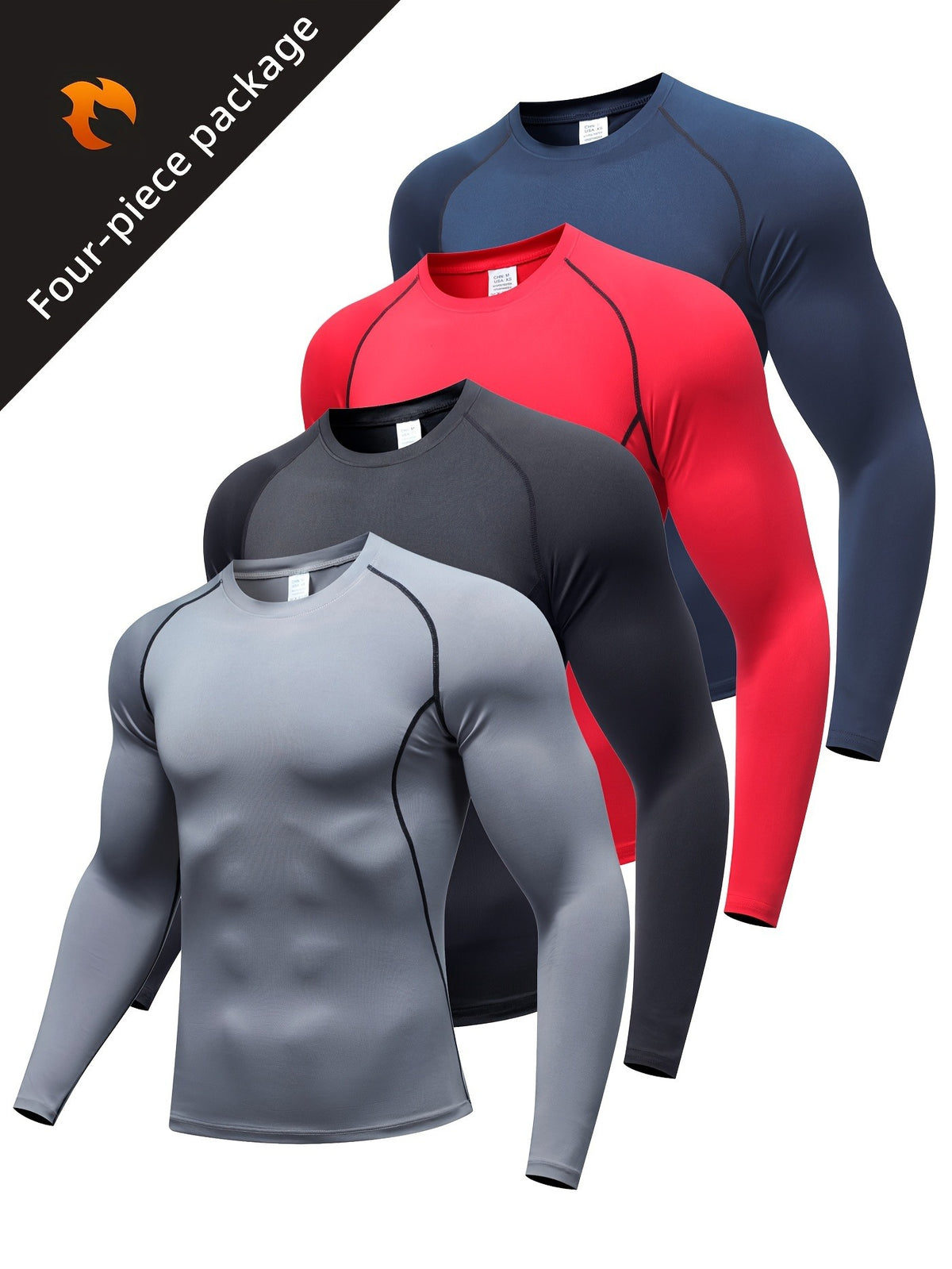 Mens Long Sleeve Compression Sport Shirt