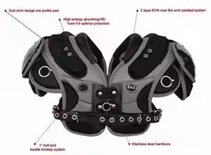 American Football Uniform Short Customizable Breathable Adjustable Anti Slip Football Shoulder Chest Protector